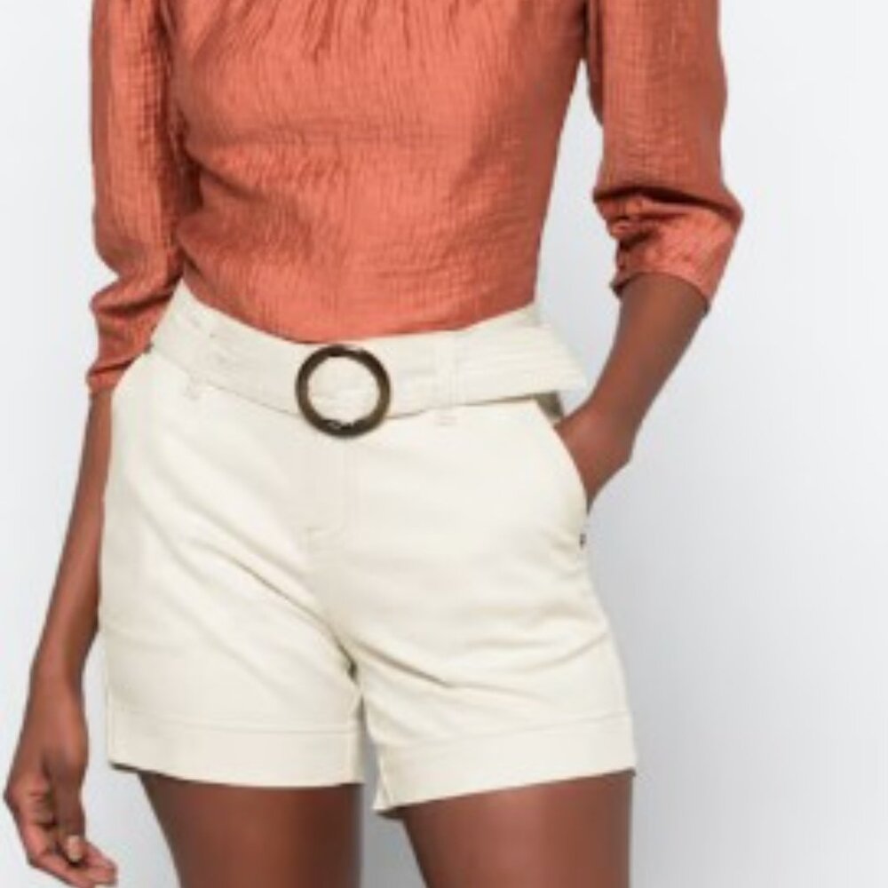 One5One Tan Mid-rise Shorts w/ Belt size 8